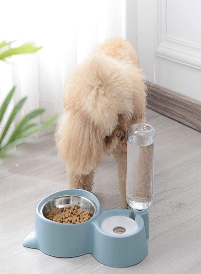 KERFORA Double Dog Cat Bowls, Water and Food Bowl Set with Detachable Stainless Steel Bowl | Automatic Water Dispenser Bottle | Pet Feeder - Image 2